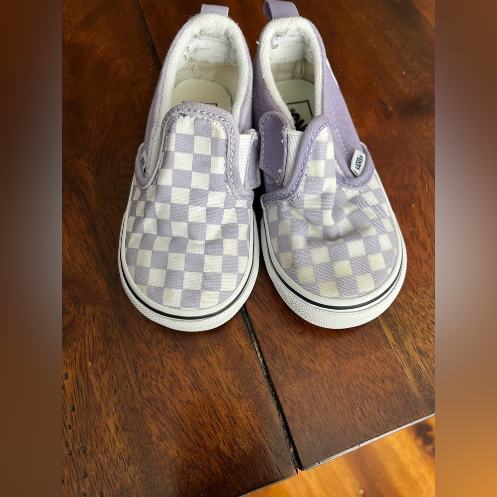 Vans toddler shoes in the  color light purple